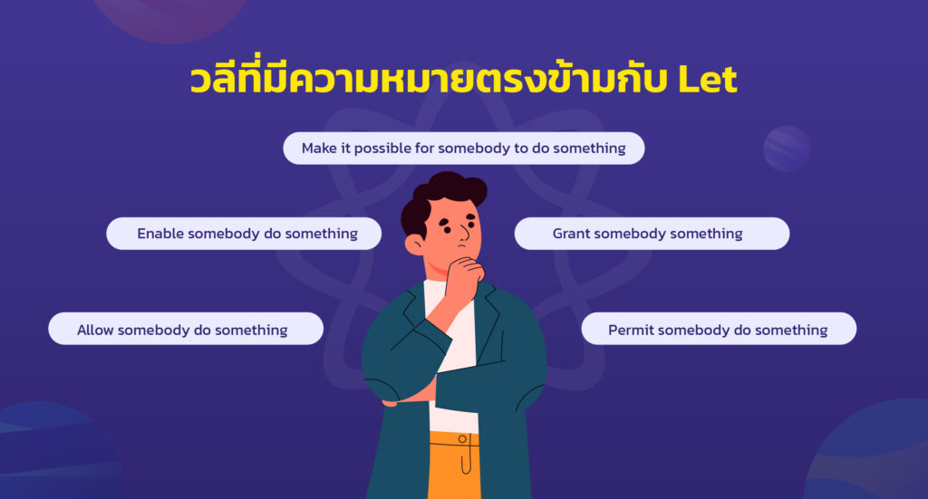 คำพ้องความหมายกับ Let