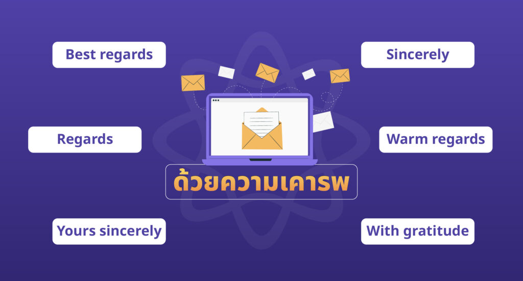 ประโยคบอกลาภาษาอังกฤษที่ใช้ในอีเมล