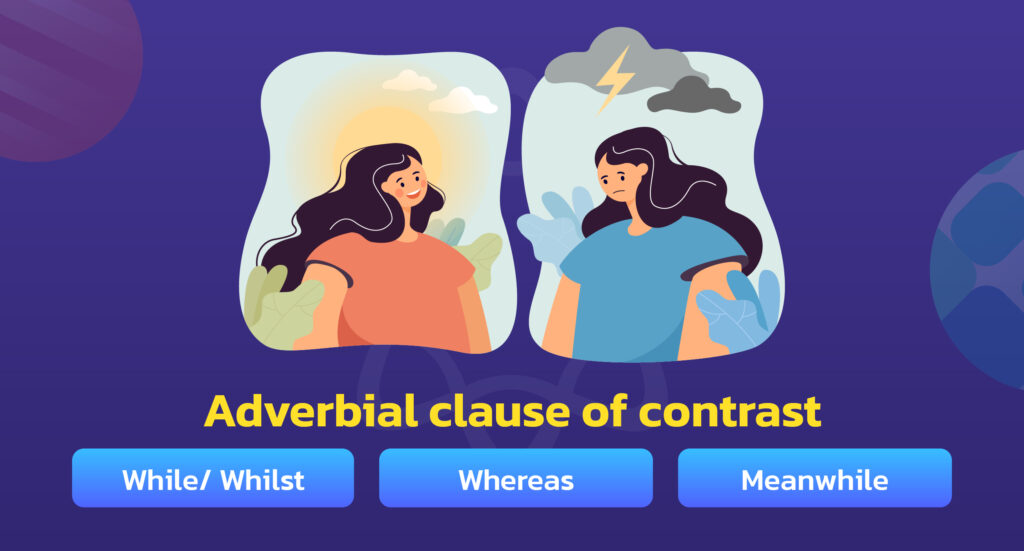 Adverbial clause of contrast