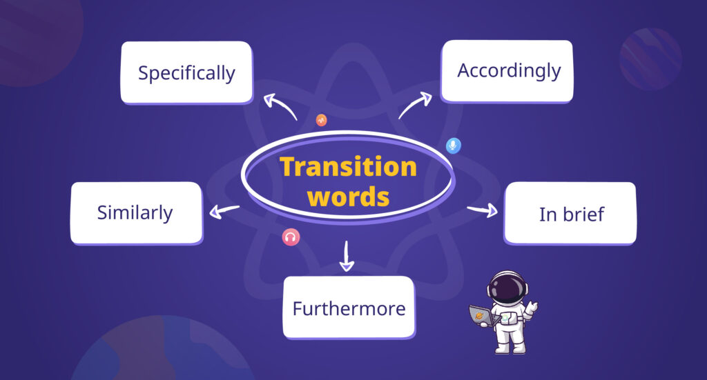 ประเภทของ Transition words