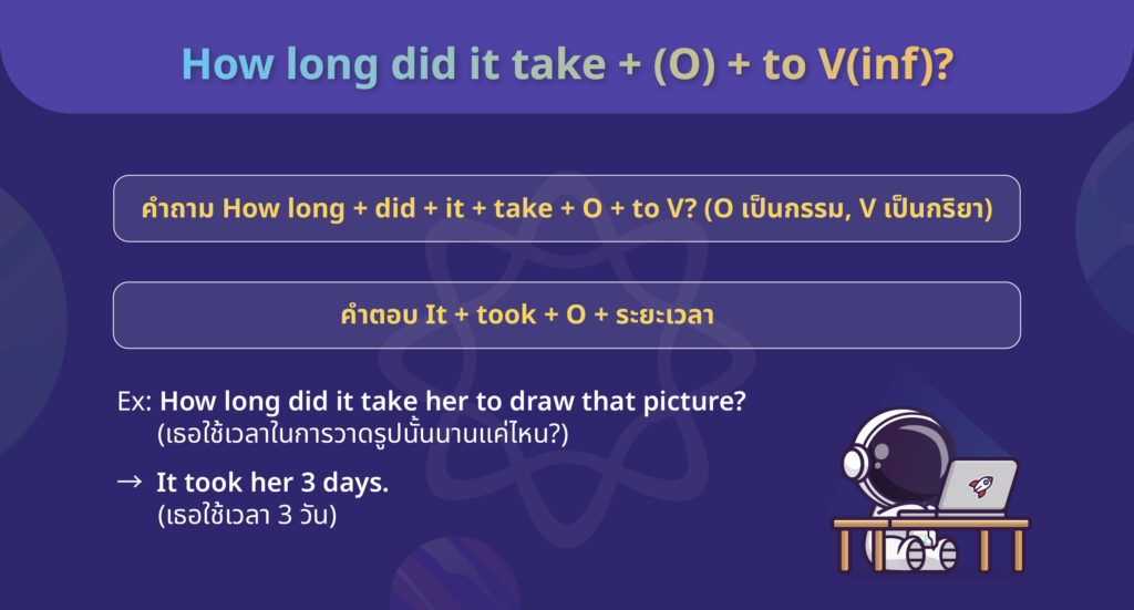 โครงสร้าง how long ตอบยังไง