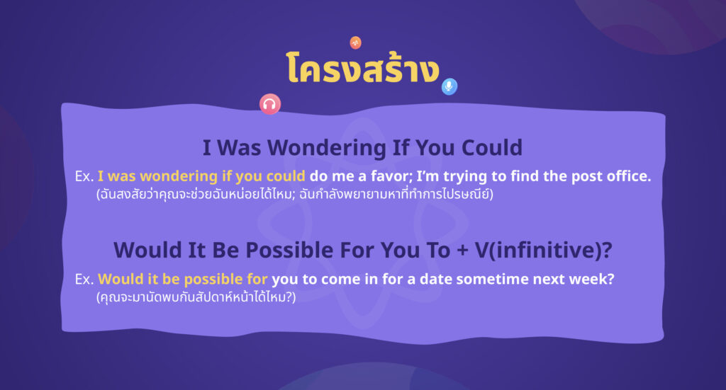 ขอร้อง ภาษาอังกฤษ