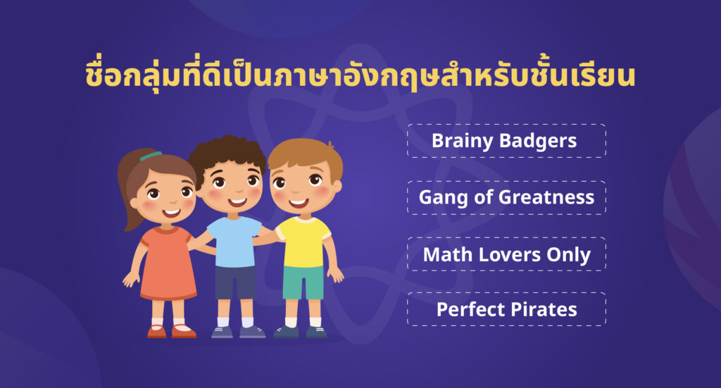 ชื่อทีมภาษาอังกฤษ สำหรับชั้นเรียน