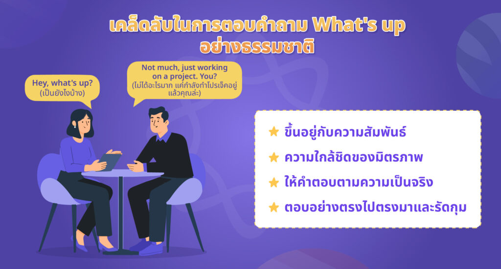 เคล็ดลับในการตอบคำถาม What's up อย่างธรรมชาติ