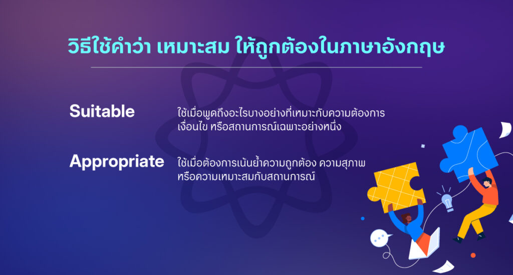 เหมาะสม ภาษาอังกฤษคืออะไร? พร้อมกับวิธีใช้ในบทสนทนาภาษาอังกฤษให้ถูกต้อง