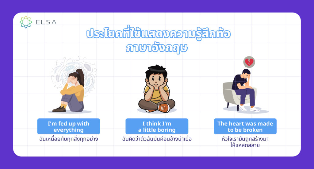 ประโยคที่ใช้แสดงความรู้สึกท้อ ภาษาอังกฤษ ประโยคที่ใช้แสดงความรู้สึกท้อ ภาษาอังกฤษ