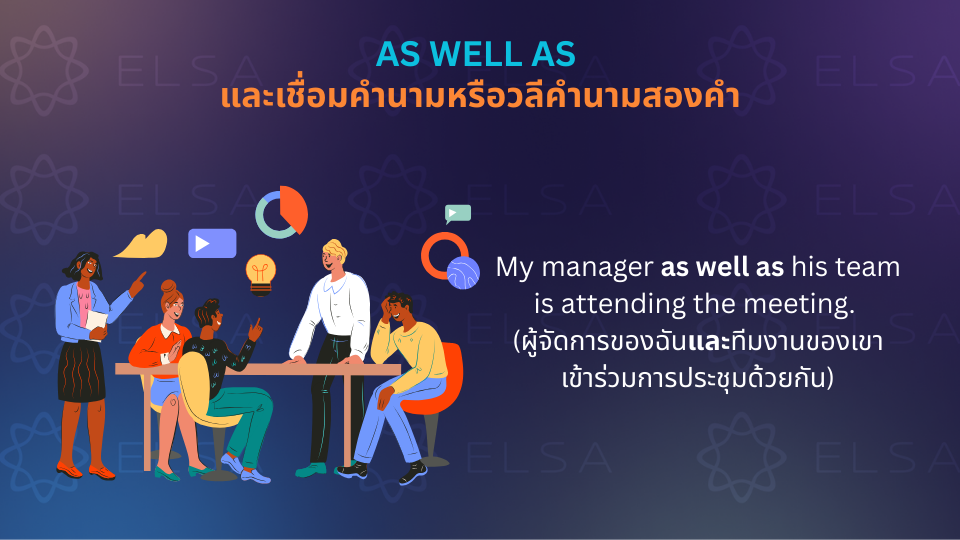เชื่อมคำนามหรือวลีคำนามสองคำ เชื่อมคำนามหรือวลีคำนามสองคำ