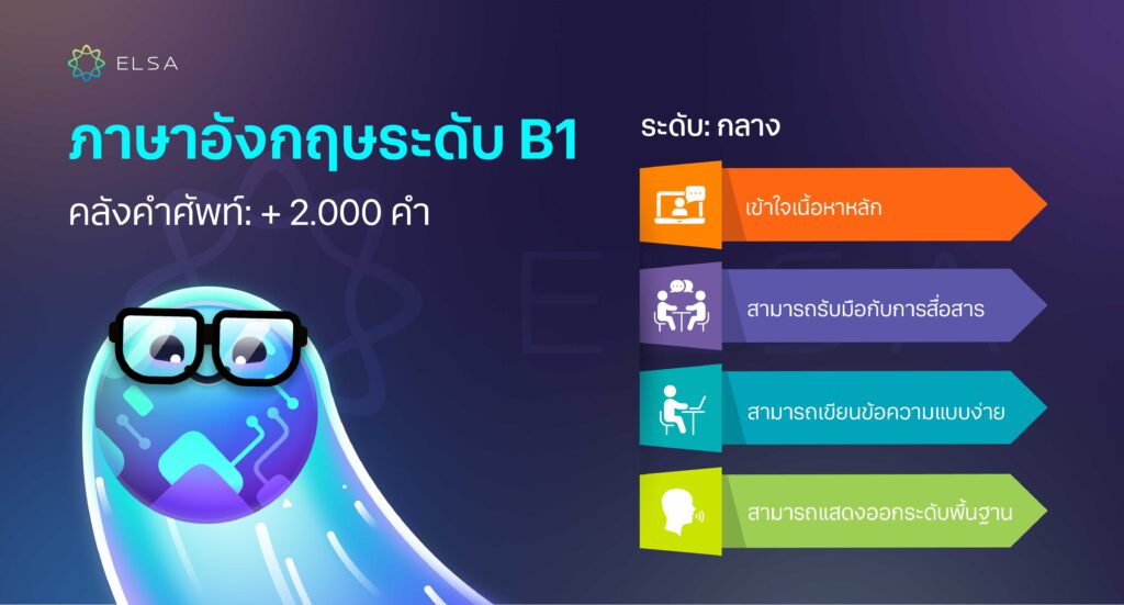 ระดับภาษาอังกฤษ B1 คืออะไร? ระดับภาษาอังกฤษ B1 คืออะไร?