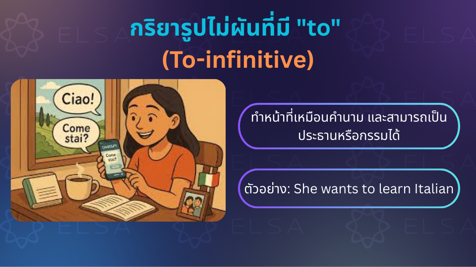 กริยารูปไม่ผันที่มี "to" (To-infinitive) กริยารูปไม่ผันที่มี "to" (To-infinitive)