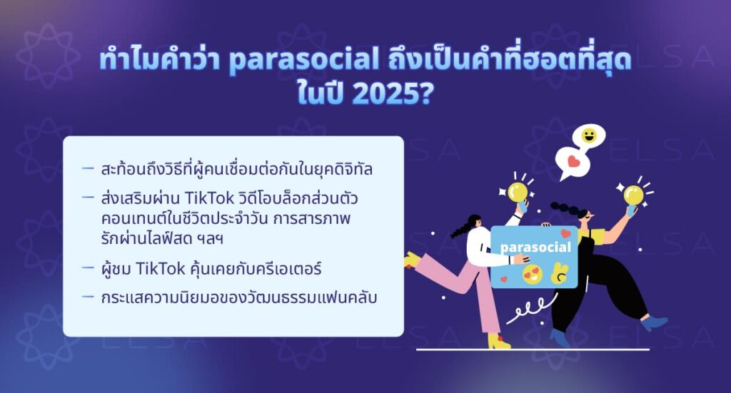 ทำไมคำว่า parasocial ถึงเป็นคำที่ฮอตที่สุดในปี 2025?