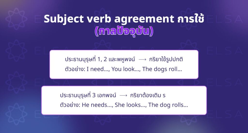 Subject verb agreement การใช้