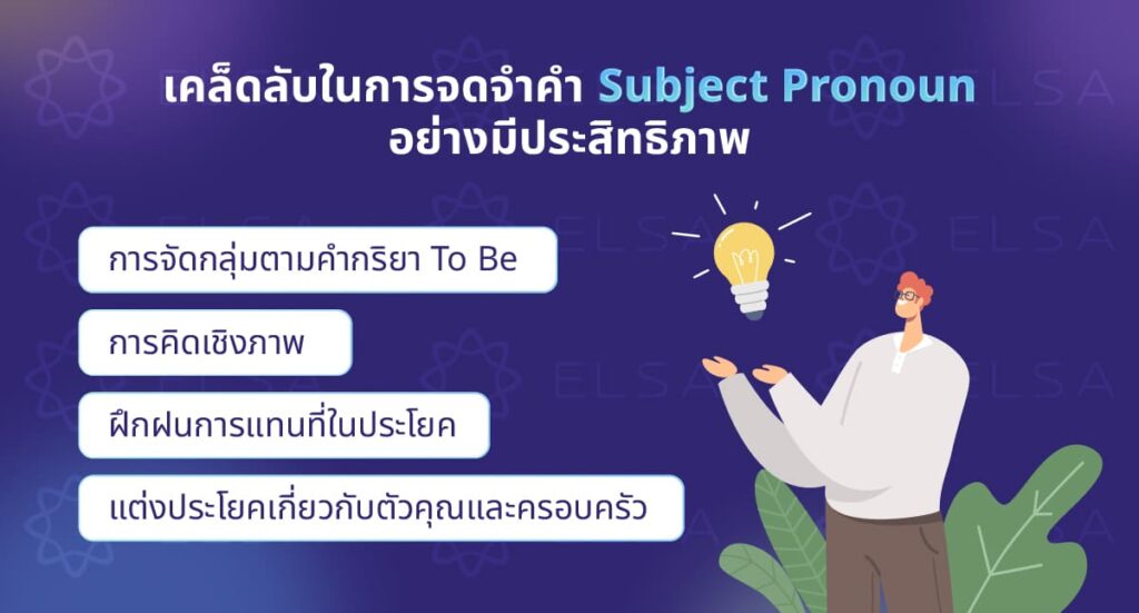เคล็ดลับในการจดจำคำ Subject Pronoun อย่างมีประสิทธิภาพ