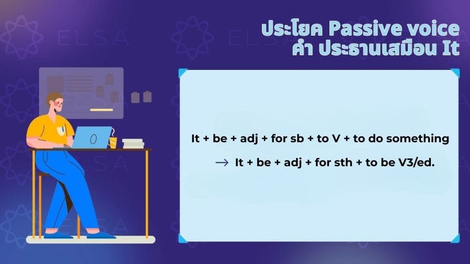 ประโยค passive voice กับประธานเสมือน It