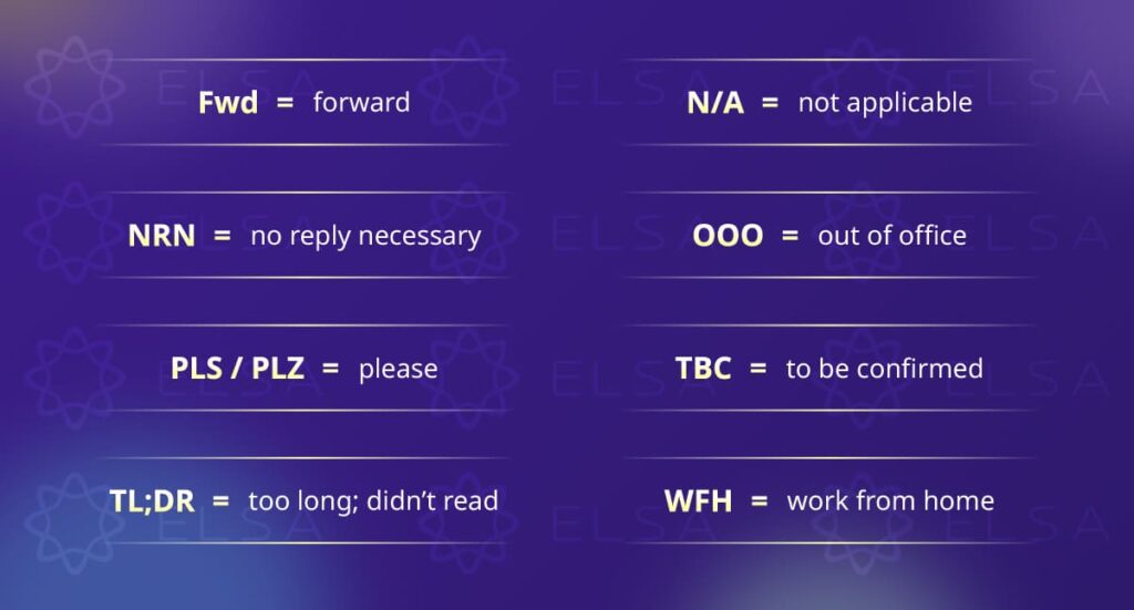 ตัวย่อภาษาอังกฤษที่ใช้ในการทำงาน 