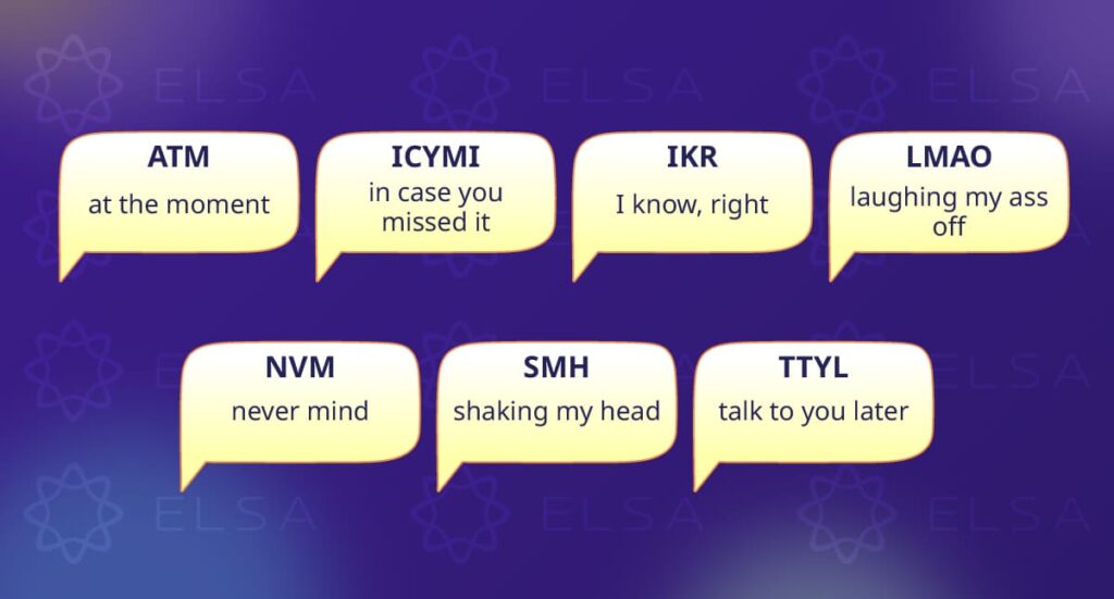 ตัวย่อภาษาอังกฤษ เมื่อแชท