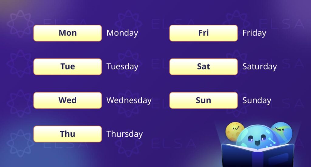 ตัวย่อวันที่ภาษาอังกฤษ