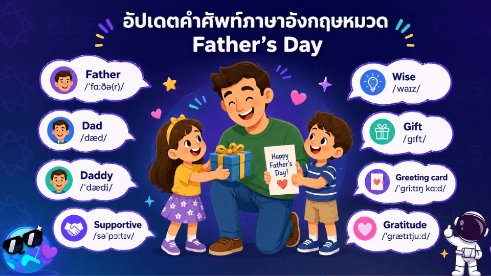 อัปเดตคำศัพท์ภาษาอังกฤษหมวด Father's Day อัปเดตคำศัพท์ภาษาอังกฤษหมวด Father's Day