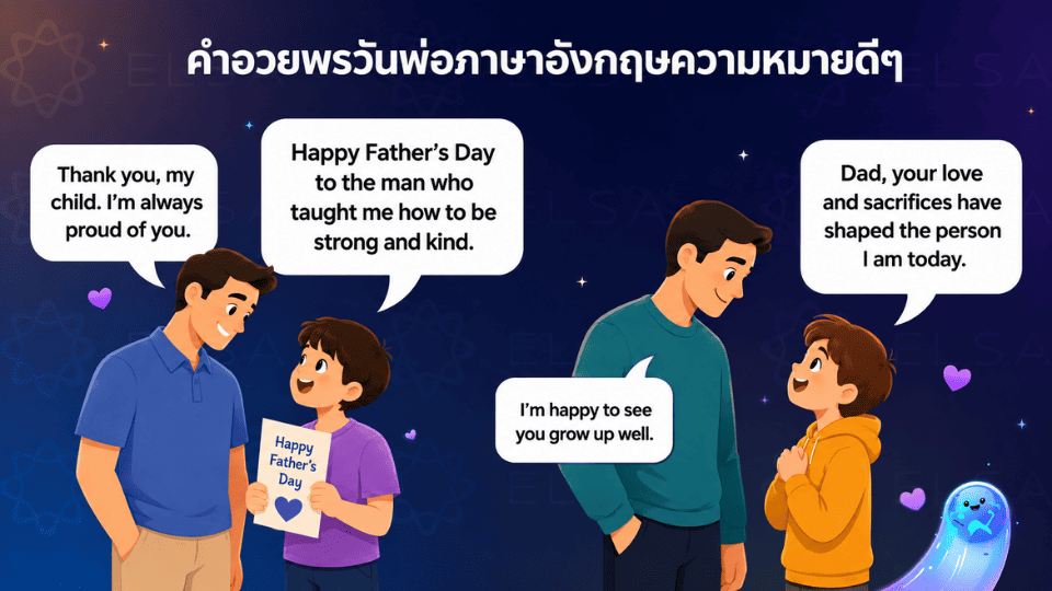 คำอวยพรวันพ่อภาษาอังกฤษความหมายดีๆ คำอวยพรวันพ่อภาษาอังกฤษความหมายดีๆ