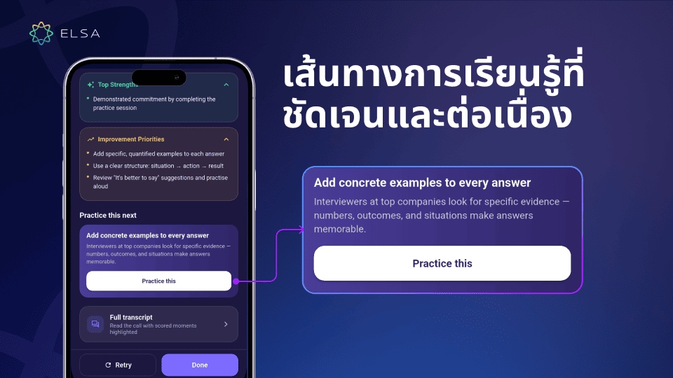 แนะนำเส้นทางการเรียนภาษาอังกฤษอย่างต่อเนื่อง พร้อมกำหนดเป้าหมายการพัฒนาอย่างชัดเจน