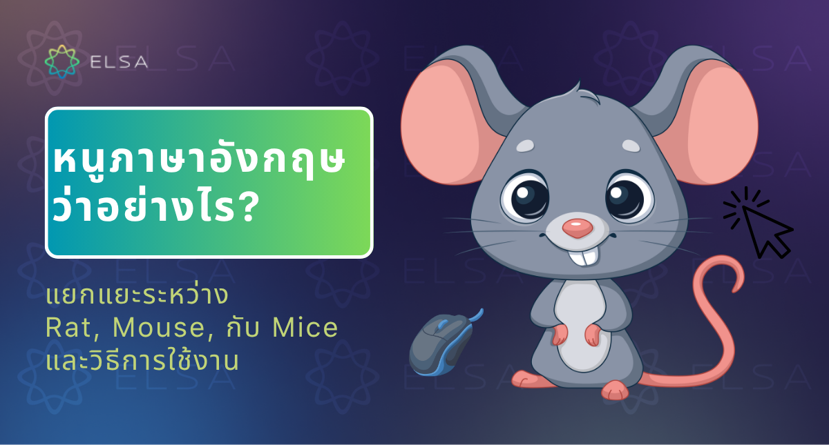 หนูภาษาอังกฤษ: Rat, Mouse, Mice ต่างกันอย่างไร?