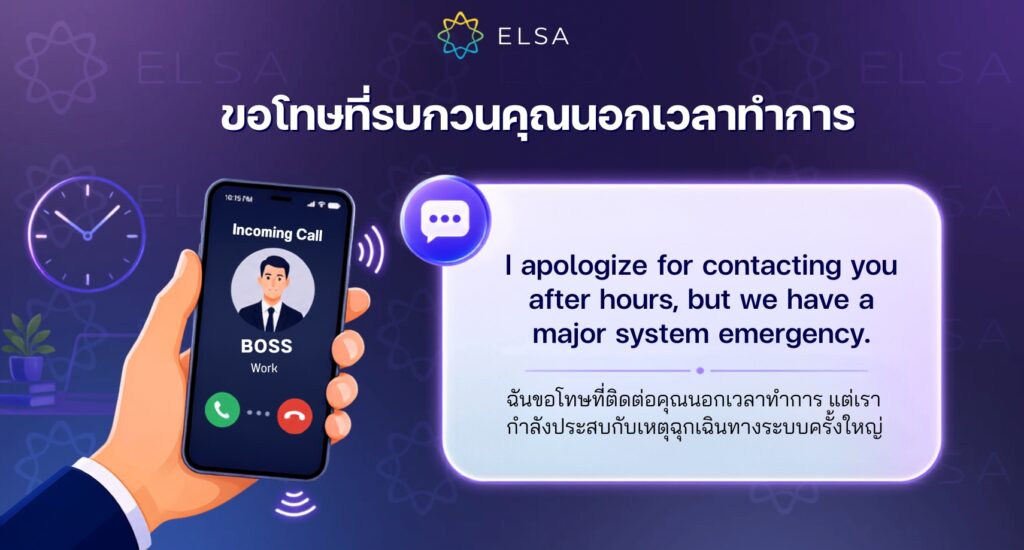 วิธีแสดงว่า ขอโทษที่รบกวนเวลาของคุณภาษาอังกฤษว่าอย่างไรให้สุภาพ