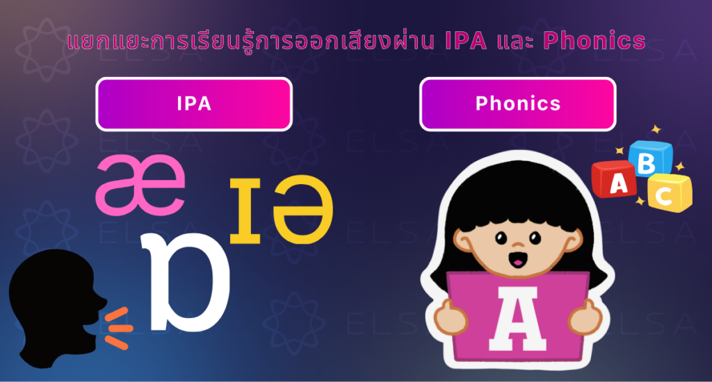 แยกแยะการเรียนรู้การออกเสียงผ่าน IPA และ Phonics แยกแยะการเรียนรู้การออกเสียงผ่าน IPA และ Phonics