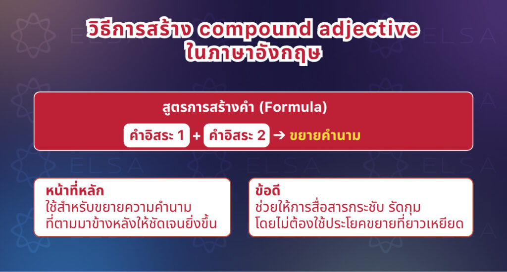 คำคุณศัพท์ประสมที่พบบ่อย 5 ประเภท