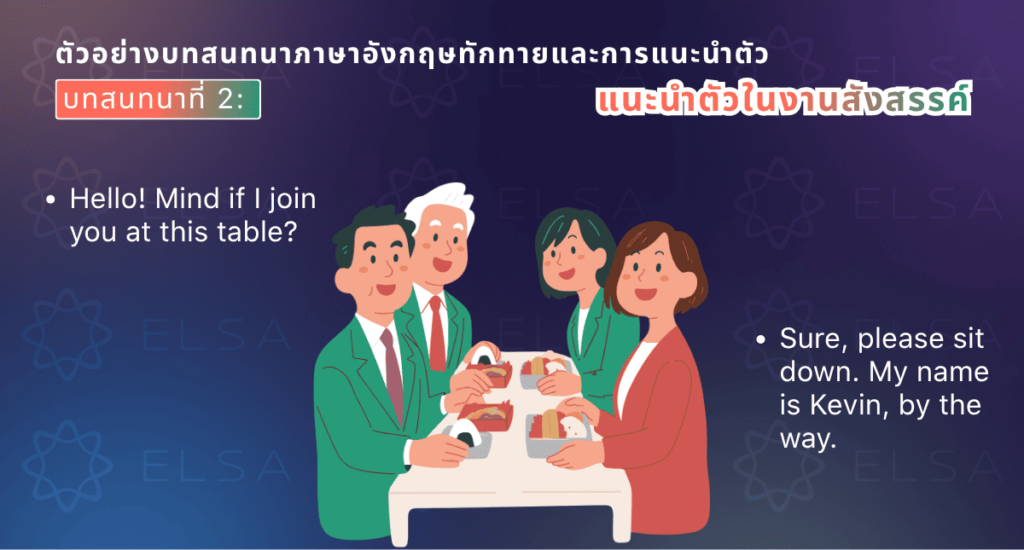 บทสนทนาภาษาอังกฤษแนะนำตัว