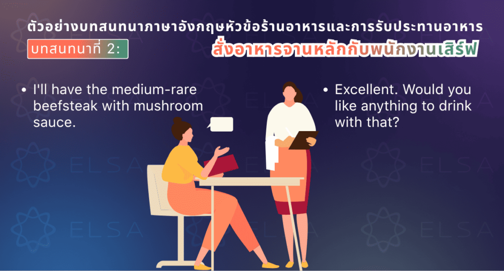บทสนทนาภาษาอังกฤษในร้านกาแฟ ร้านอาหาร