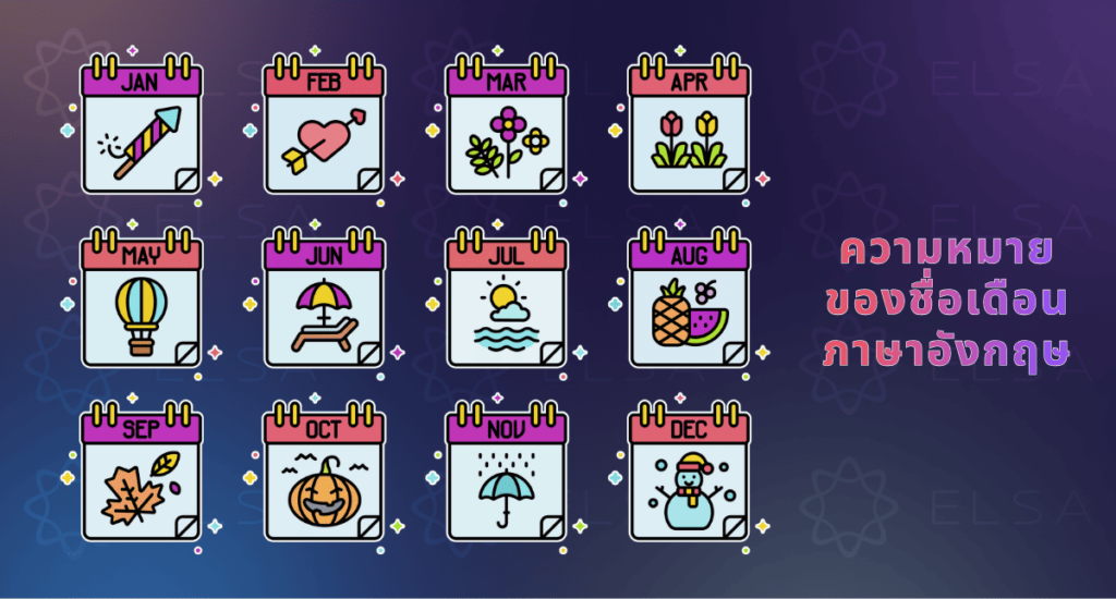 ความหมายของชื่อเดือนภาษาอังกฤษ ความหมายของชื่อเดือนภาษาอังกฤษ