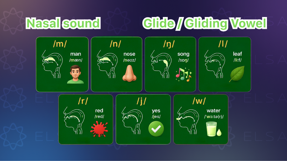 Nasal sound and Gliding vowel 
