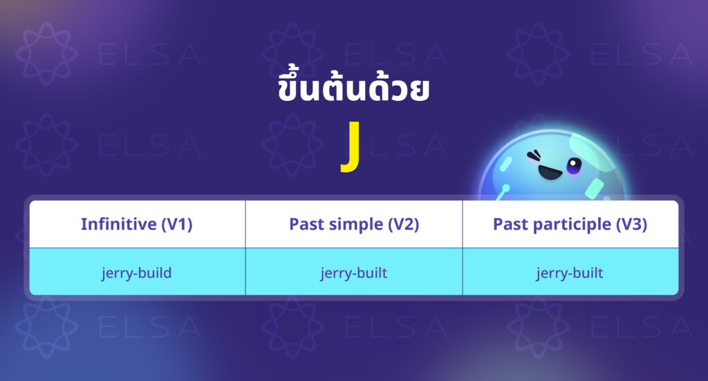 irregular verbs ขึ้นต้นด้วย J irregular verbs ขึ้นต้นด้วย J