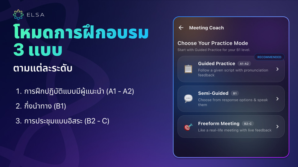 โหมดการฝึกอบรม3 แบบ