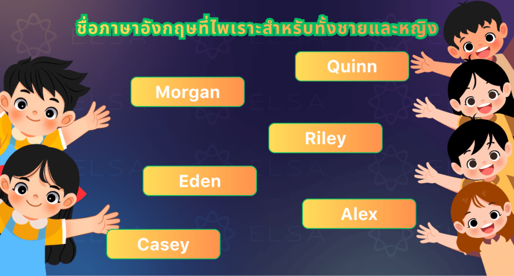 ชื่อภาษาอังกฤษที่ไพเราะสำหรับทั้งชายและหญิง ชื่อภาษาอังกฤษที่ไพเราะสำหรับทั้งชายและหญิง
