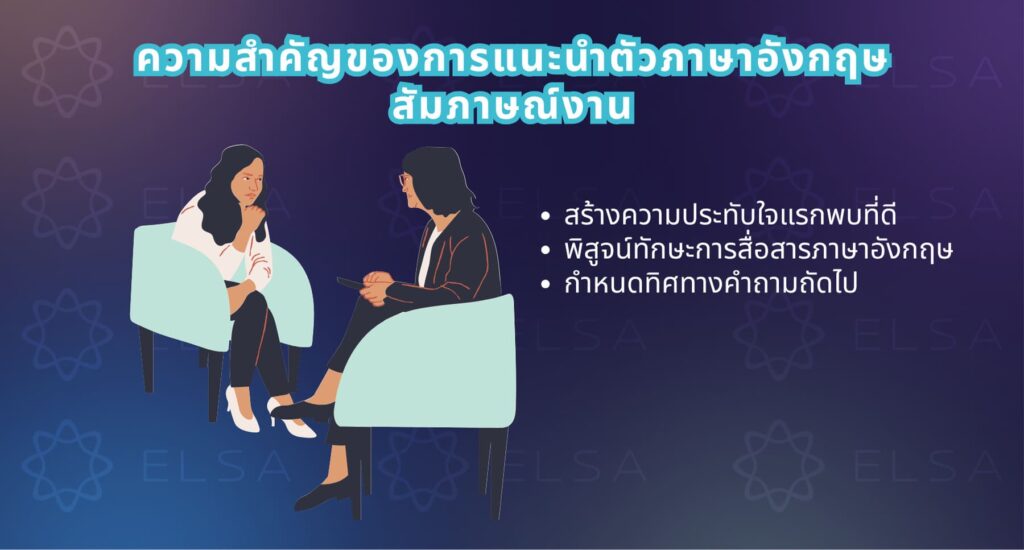 ความสำคัญของการแนะนำตัวภาษาอังกฤษ สัมภาษณ์งาน