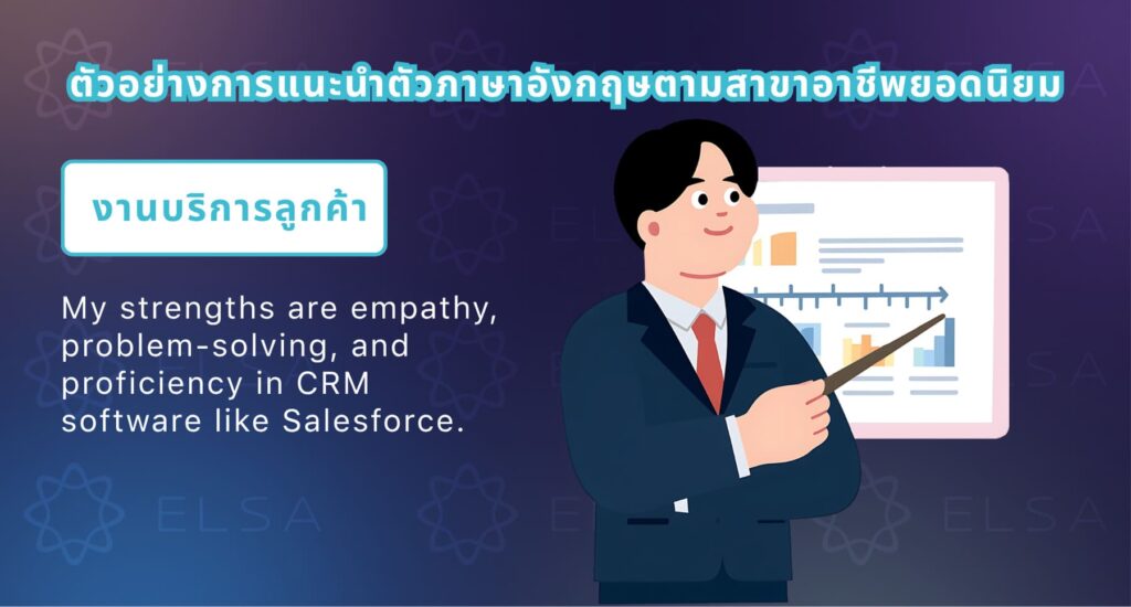 แนะนำตัวภาษาอังกฤษ สัมภาษณ์งาน สำหรับสายงานบริการลูกค้า