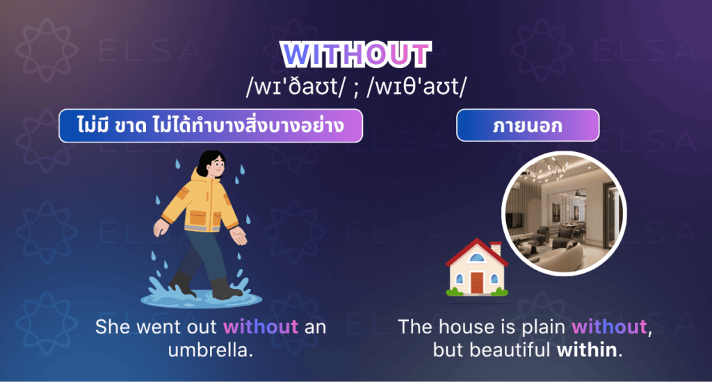 Without คืออะไรและการออกเสียง